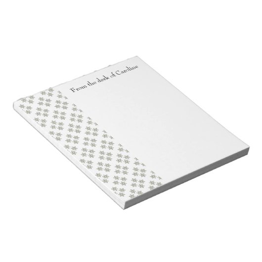 Art Deco Mini Stars Gepersonaliseerd Notitieblok (Schuin)