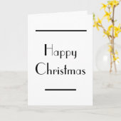 Art Deco Minimaal Typografie Prettig Kerstkaart Kaart (Gele Bloem)