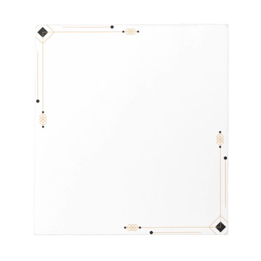 Art Deco Minimalistisch Notitieblok (Voorkant)