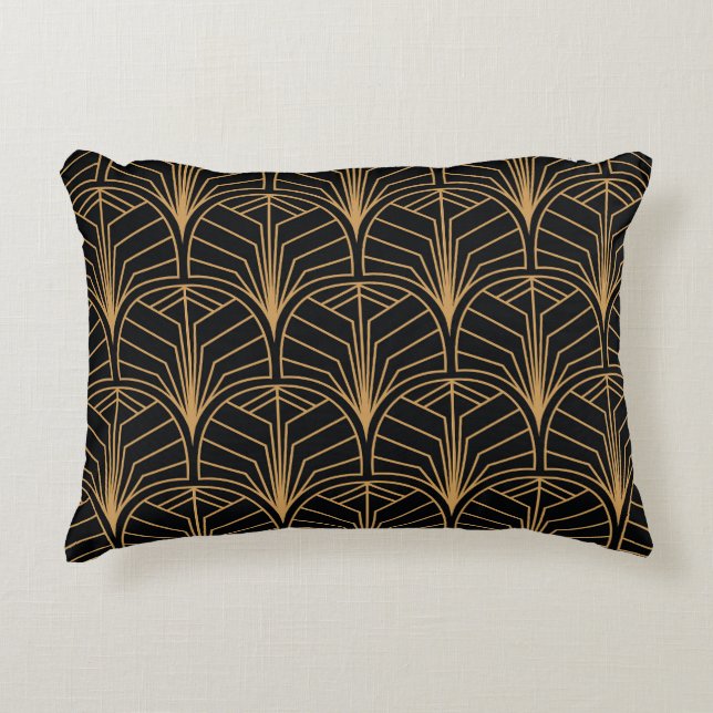 Art Deco,  minimalistisch patroon. Accent Kussen (Voorkant)