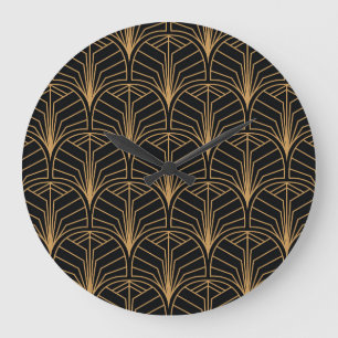 Art Deco, minimalistisch patroon. Grote Klok
