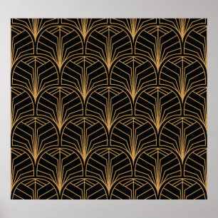 Art Deco, minimalistisch patroon. Poster