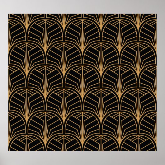 Art Deco, minimalistisch patroon. Poster (Voorkant)