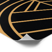 Art Deco, minimalistisch patroon. Poster (Hoek)