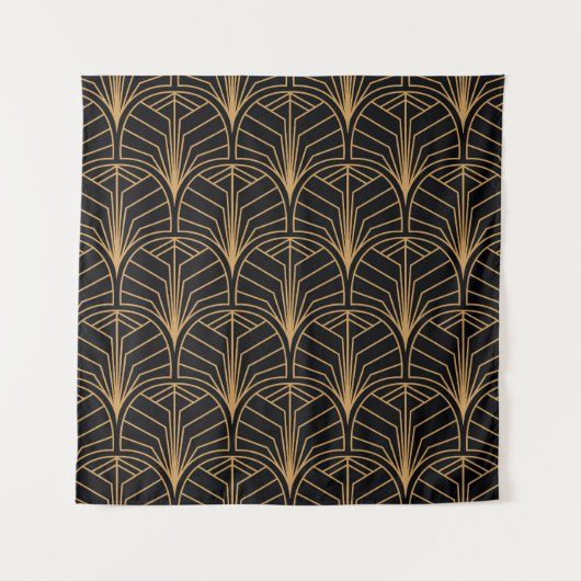 Art Deco,  minimalistisch patroon. Wandkleed (Voorkant)
