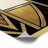 Art Deco Minimalistische Noir Boog Cat Poster (Hoek)