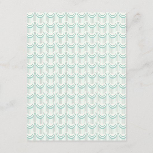 Art Deco Mint en Gold Wedding Details Informatiekaartje (Achterkant)