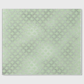 Art Deco Mint Green Silver Scales Vip Cadeaupapier (Vlak)