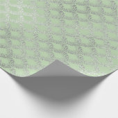 Art Deco Mint Green Silver Scales Vip Cadeaupapier (Hoek)