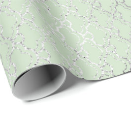 Art Deco Mint Green Silver Scales Vip Cadeaupapier
