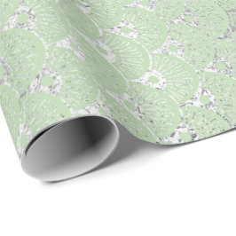 Art Deco Mint Green Silver Shells Vip Cadeaupapier