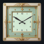 Art Deco Mint Vierkante Klok<br><div class="desc">Geweldig klokontwerp. Je zult het leuk vinden als anderen. U kunt dit ontwerp vrij gebruiken voor andere producten die u wilt of om jouw tekst aan te passen en toe te voegen. Volg me voor meer. Met vriendelijke groet. Een leuke dag.</div>