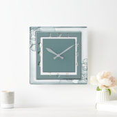 Art Deco Mint Vierkante Klok (Huis)