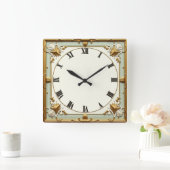 Art Deco Mint Vierkante Klok (Huis)