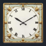 Art Deco Mint Vierkante Klok<br><div class="desc">Geweldig klokontwerp. Je zult het leuk vinden als anderen. U kunt dit ontwerp vrij gebruiken voor andere producten die u wilt of om jouw tekst aan te passen en toe te voegen. Volg me voor meer. Met vriendelijke groet. Een leuke dag.</div>