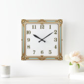 Art Deco Mint Vierkante Klok (Huis)