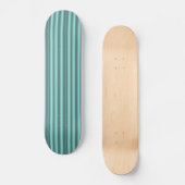 Art Deco mintgrüne Streifen Skateboard (Voorkant)