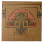 Art Deco, Mission of Craftsman stijl Floral Frieze Tegeltje (Voorkant)