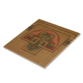 Art Deco, Mission of Craftsman stijl Floral Frieze Tegeltje (Zijkant)