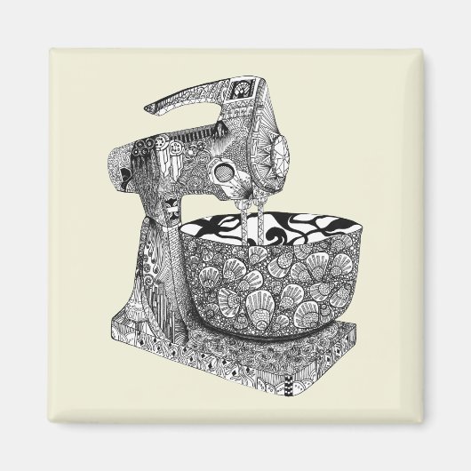 Art Deco Mixer Magnet (Voorkant)