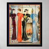 Art Deco-Mode Afdrukken 16 x 20 Poster (Voorkant)