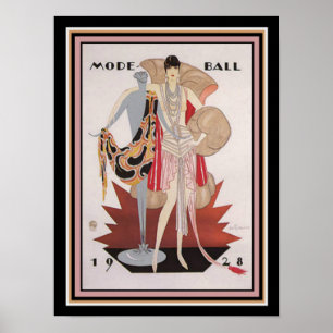 Art Deco Mode Ball 1928 12 x 16 Wall Art Poster