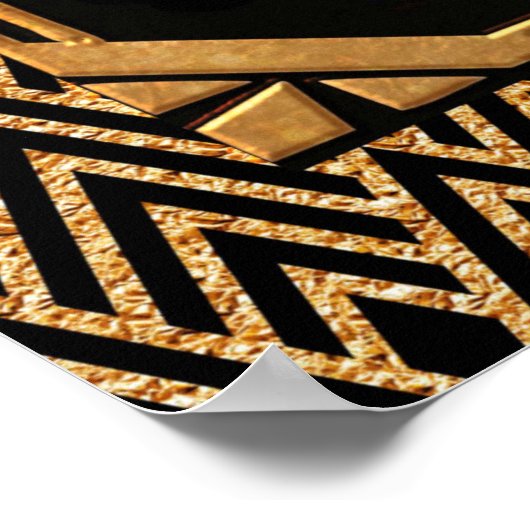 Art Deco Mode Bord Poster (Hoek)