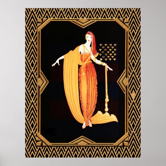 Art Deco Mode Bord Poster (Voorkant)