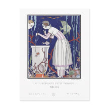 Art Deco Mode Bord van George Barbier Briefkaart