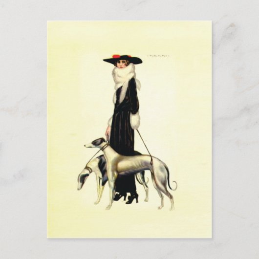  Art Deco-Mode Briefkaart (Voorkant)