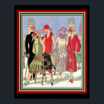 Art Deco Mode Design Poster 16 x 20<br><div class="desc">Kleurrijk,  Art Deco,  mode print. Maatregelen van de poster 16 x 20</div>