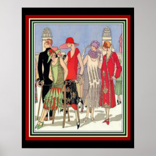 Art Deco Mode Design Poster 16 x 20
