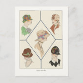 Art Deco Mode Design Women in Petten, jaren 20 Briefkaart (Voorkant)