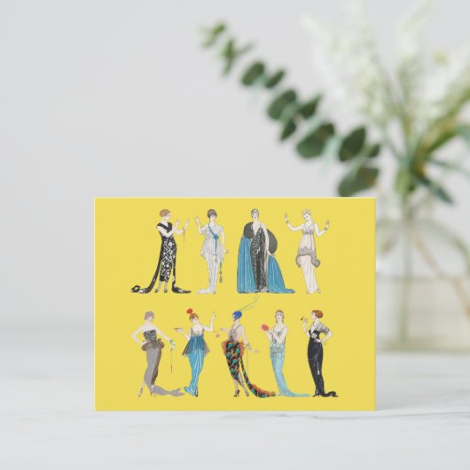  Art Deco Mode - George Barbier Briefkaart (Staand voorkant)