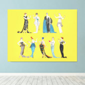 Art Deco Mode - George Barbier Kaart Canvas Afdruk (Insitu (Houten vloer))