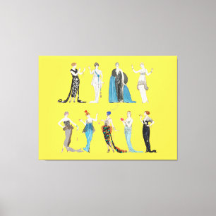  Art Deco Mode - George Barbier Kaart Canvas Afdruk