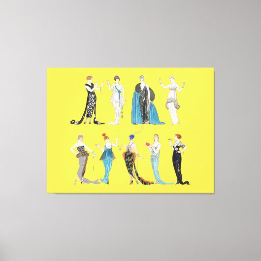 Art Deco Mode - George Barbier Kaart Canvas Afdruk (Voorkant)