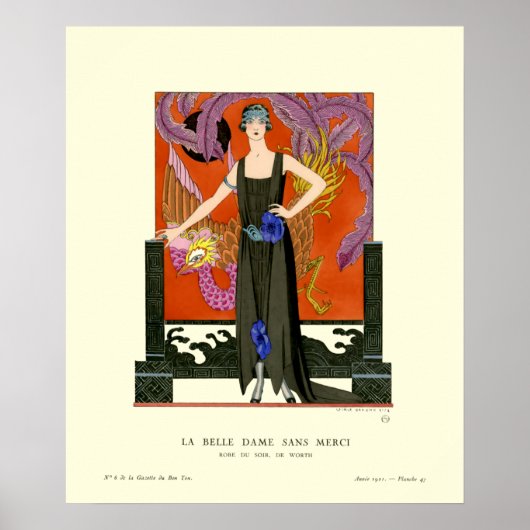 Art Deco Mode Girl van George Barbier Poster (Voorkant)