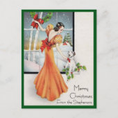 Art Deco Mode Kerstboom Retro Feestdagenkaart (Voorkant)