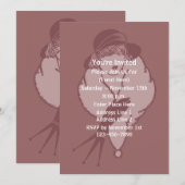 Art Deco Mode Lady in het Pet Design Party Kaart (Voorkant / Achterkant)