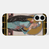 Art Deco Mode Lady iPhone / iPad case (Achterkant (horizontaal))