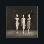 Art Deco Mode Mannequins Hout Afdruk<br><div class="desc">Art Deco Mode Mannequins</div>