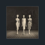 Art Deco Mode Mannequins Hout Afdruk<br><div class="desc">Art Deco Mode Mannequins</div>