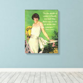 Art Deco Mode: Motivatie wintercitaat Canvas Afdruk (Insitu (Houten vloer))