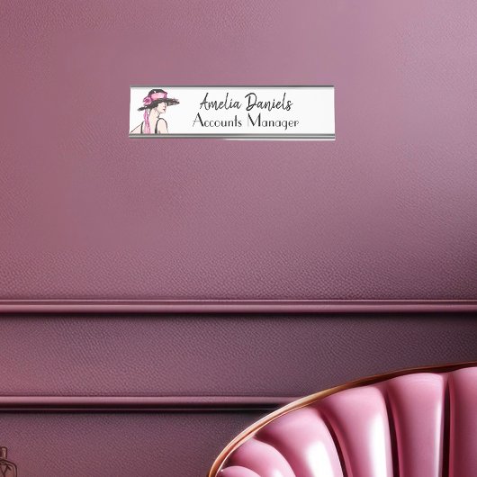  Art Deco Mode Name Bord Bureau Naambordje