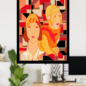 Art Deco Mode Poster (Thuiskantoor)