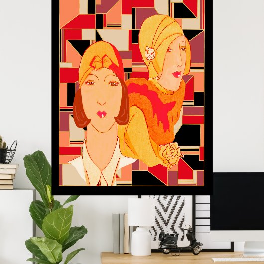 Art Deco Mode Poster (Thuiskantoor)