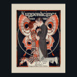 Art Deco Mode Poster<br><div class="desc">Een prachtig Art Deco-poster adverteren een mannen-winkel. Een paar zoenen met een mooie vlinder als achtergrond.</div>