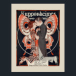 Art Deco Mode Poster<br><div class="desc">Een prachtig Art Deco-poster adverteren een mannen-winkel. Een paar zoenen met een mooie vlinder als achtergrond.</div>