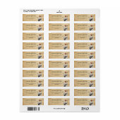  Art Deco Mode Retro Stijlvol Adres Etiket (Full Sheet)